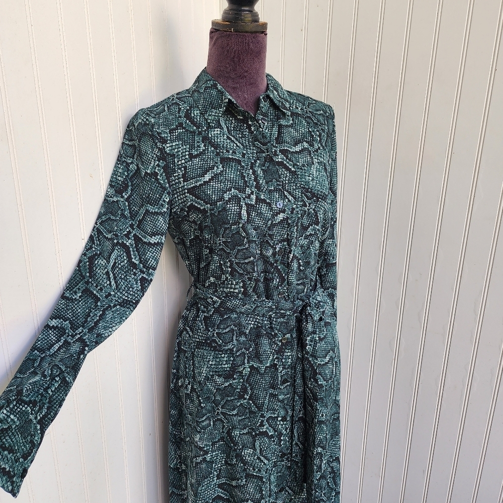 $139 1. State Green Wild Thing Python Snake Shirt… - image 3